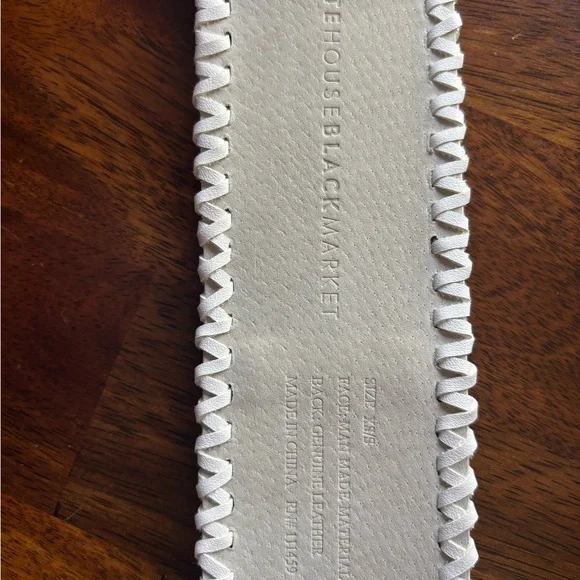 White House Black Market white Braided Obi Belt Xs/s - Picture 3 of 4